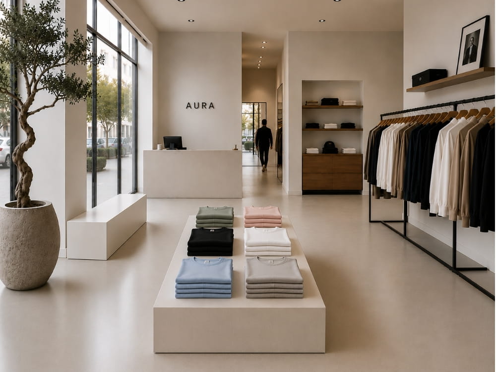 Luxe gietvloer in kledingwinkel laten leggen